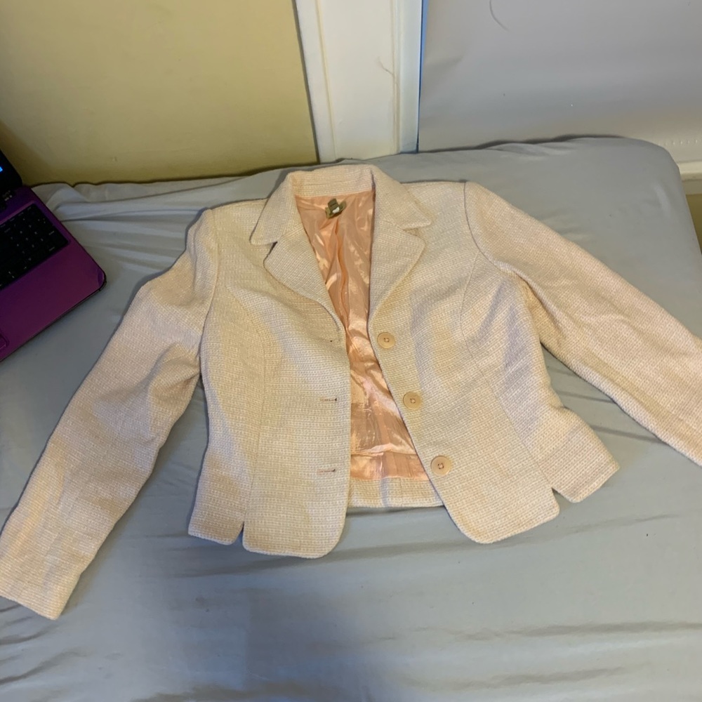 Suit jacket and matching tweed skirt